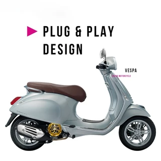 CNC หมุนได้ฝาครอบพัดลมแผ่นเหมาะสําหรับ VESPA Sprint/Primavera/S125/GTS300 และ Lambretta v200 4 สีติดตั้งง่ายทนทาน