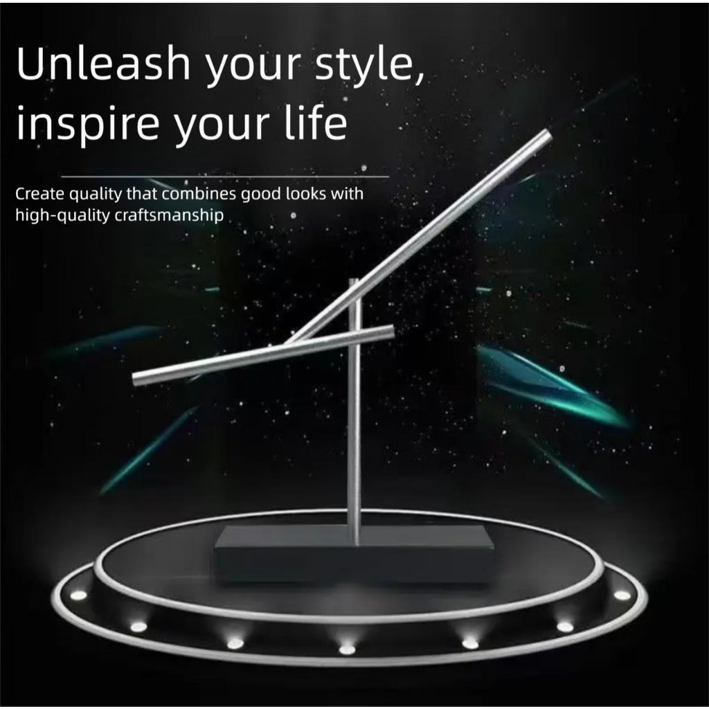 Creative Double Rod Dynamic Balance Sculpture Chaos Pendulum