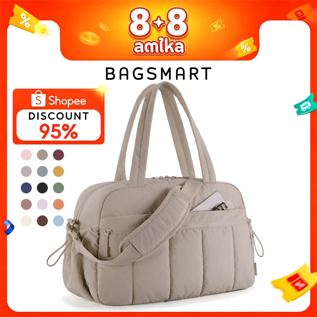 BAGSMART กระเป๋า ความจุขนาดใหญ่ กระเป๋าฟิตเนส แบบแยกแห้ง และเปียก Travel Duffel Bag Gym Bag