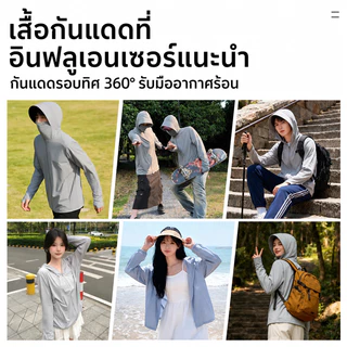 GENIO LAMODE เสื้อกันแดด UPF200+ เกรดโปร! กันแดดขั้นสูงสุด 360° ระบายอากาศดีเยี่ยม (เหมาะสำหรับขี่มอเตอร์ไซค์/ทำกิจกรรมกลางแจ้ง)