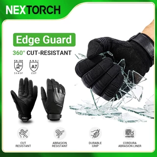 NEXTORCH Edge Guard ถุงมือกันบาดหน้าจอสัมผัสถุงมือทํางานที่รองรับผ้าระบายอากาศถุงมือยูทิลิตี้ทนต่อแรงกระแทกยาวนาน