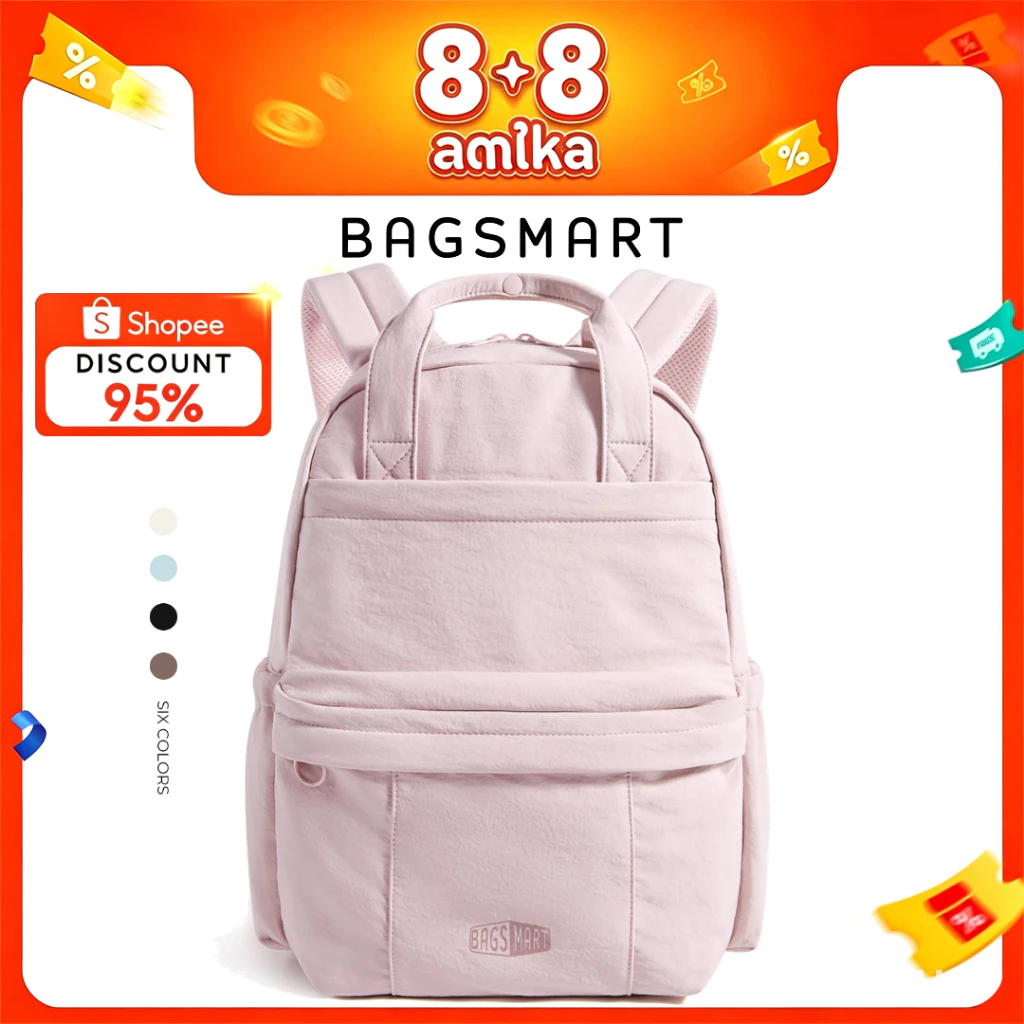 BAGSMAT Casual กระเป๋าเป้สะพายหลัง 14.3 นิ้วแล็ปท็อปกระเป๋าเป้สะพายหลัง Daypack SchoolBag College Bookbag ทํางานกลับแพ็คน่ารักคอมพิวเตอร์กันน้ํา