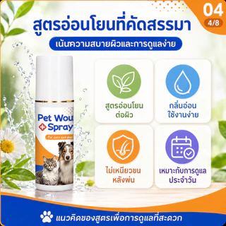 🐱สเปรย์สมานแผลสัตว์เลี้ยง🐶 SA สเปรย์พ่นแผล แผลแห้งไว ฆ่าเชื้อแบคทีเรีย สูตรนาโน สำหรับหมาแมว ปลอดภัยเลียได้