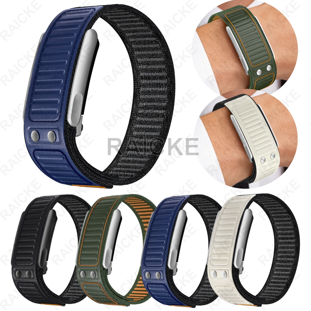 หนัง PU สายไนลอนนาฬิกาสปอร์ตกรอบโลหะสําหรับ WHOOP 5.0 ONE PEAK LIFE MG