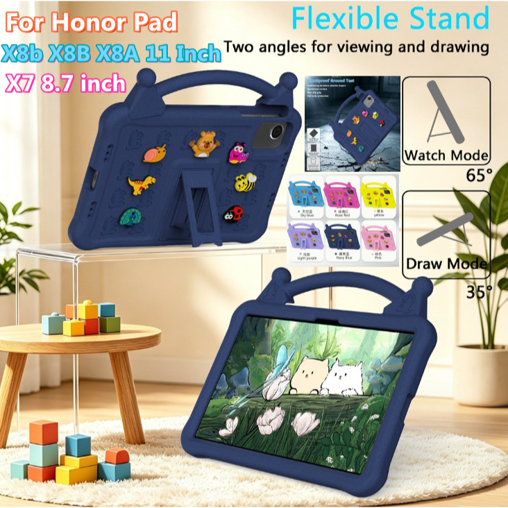 สําหรับ Honor Pad X8b X8B X8A X9 11 นิ้ว X9A X9 Pro 11.5 In Kids ปลอดภัย EVA Bear มือถือกันกระแทกแท็