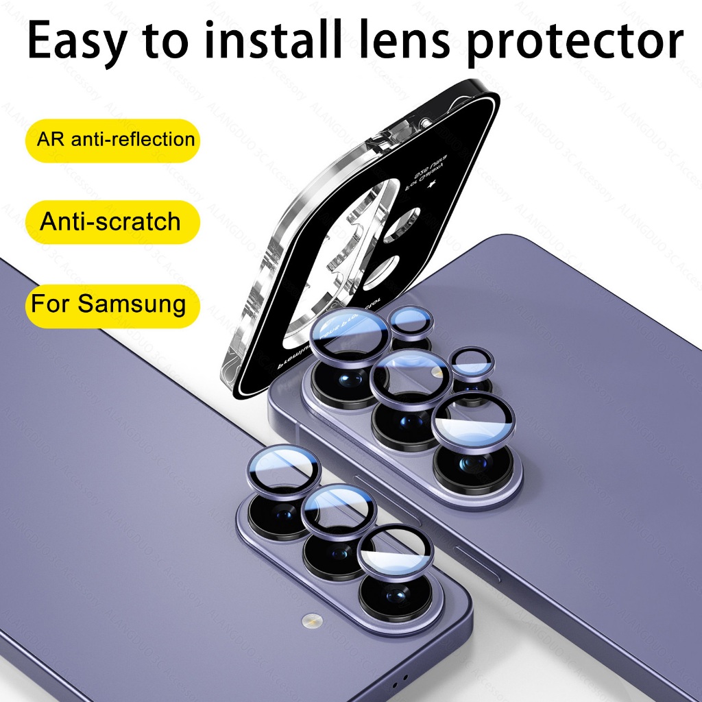 SAMSUNG สําหรับSamsung Galaxy S26 S25 S24 S23 S22 Ultra S25Ultra S23FEกล้องเลนส์Protectorsโลหะกล้องแหวนกรณีแก้วสําหรับSamsung S26Ultra 5Gป้องกัน