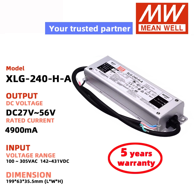 MEAN WELL XLG-240-LA XLG-240-MA XLG-240-HA LED driver power supply MEANWELL Switching Power Supply