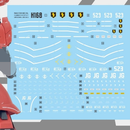 MASTER H168 Water Slide Decal เหมาะสําหรับ HGUC HG MS-14JG Gelgog J (ไม่มีฟิกเกอร์ ไม่มีรุ่น)