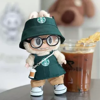 17 ซม. Labubu เสื้อผ้า v1v2v3 Macaron นั่ง Party Workwear ชุด