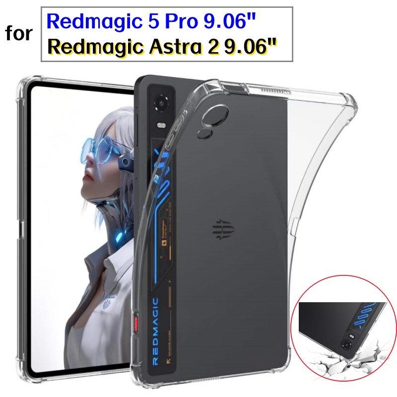 สําหรับ Redmagic 5 Pro / Redmagic Astra 2 NP06J 9.06 นิ้ว 2026 โปร่งใส TPU นุ่มกันกระแทก Cas