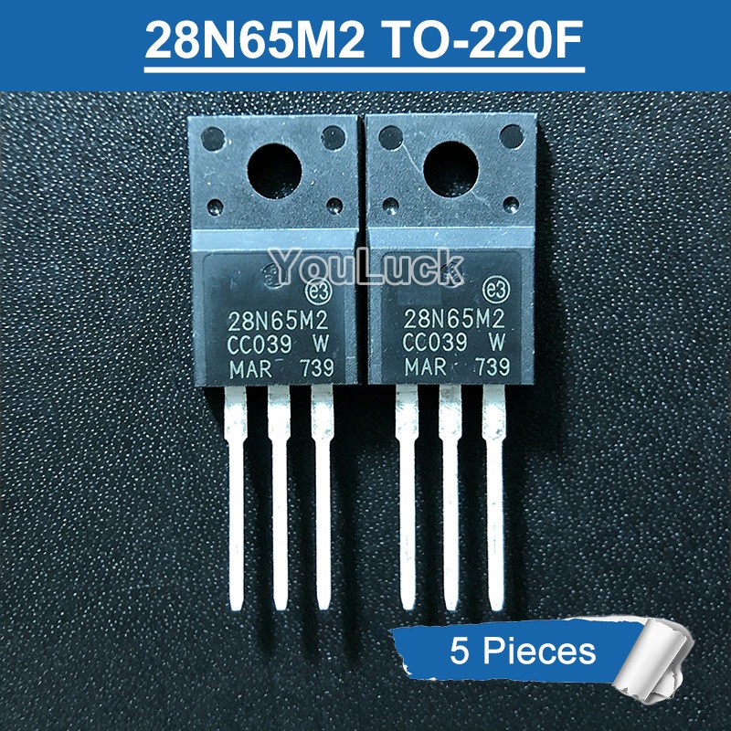 5pcs 28N65M2 TO-220F STF28N65M2 20A/650V N-Channel MOSFET ทรานซิสเตอร์ใหม่เดิม