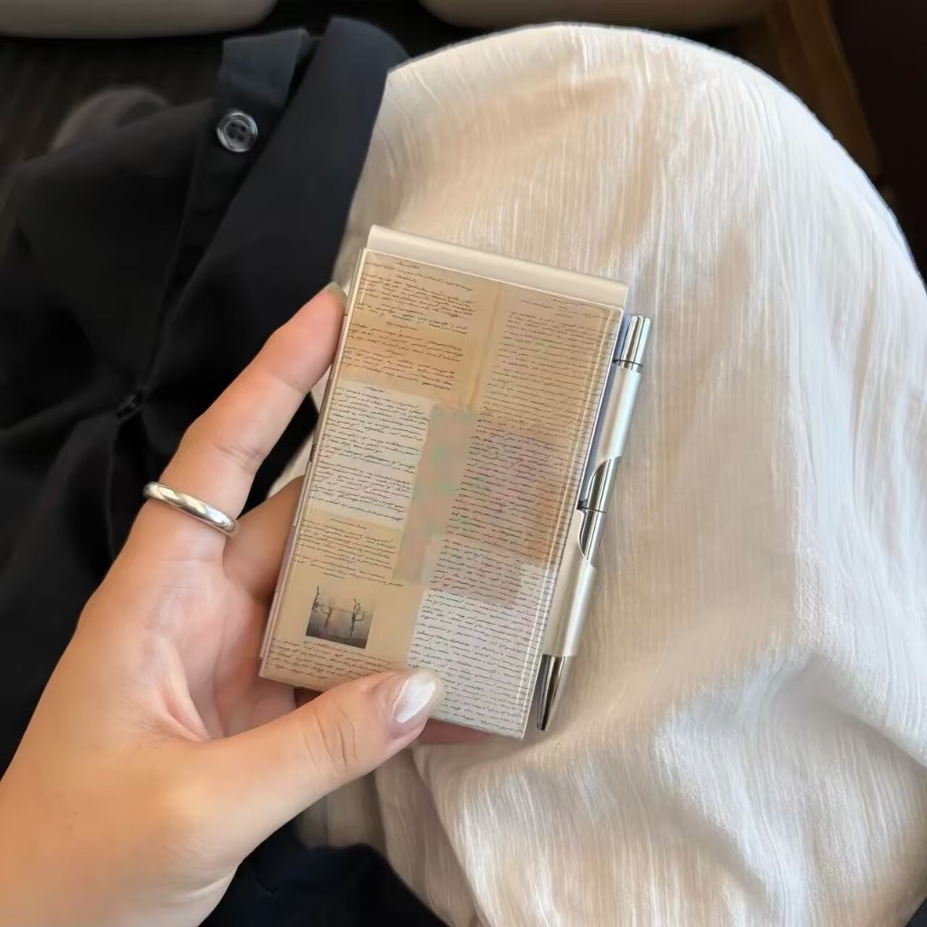 OHAYA | Metal Notepad Portable Mini Notepad Aluminium Pocket Notebook a7 Portable