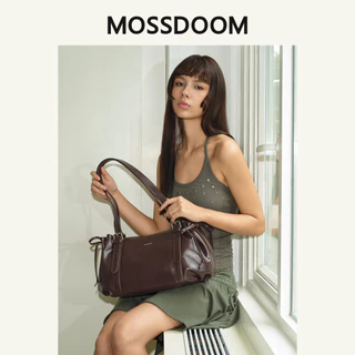 MOSSDOOM Lyva Bag กระเป๋าสะพายไหล่ทรงโฮโบ ใบใหญ่ หนังสัมผัสนุ่ม จุของได้เยอะ ดีไซน์เรียบหรู แมตช์ทุกลุค