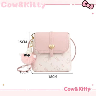 กระเป๋าสะพายข้าง Cow&Kitty กระเป๋าสะพายไหล่ผู้หญิงวัสดุแข็งแรงทนทาน รับน้ำหนักดี ไซส์กระทัดรัดพกพาสะดวก ดีไซน์เรียบง่ายเข้ากับทุกลุค ของใช้