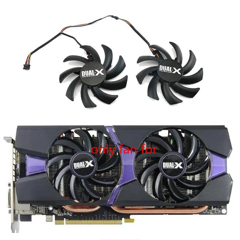 85 มม.4PIN DC 12V 0.35A GPU พัดลมสําหรับ Sapphire R9 280 280X 285 270X 370X 380 Platinum กราฟิกการ์ด
