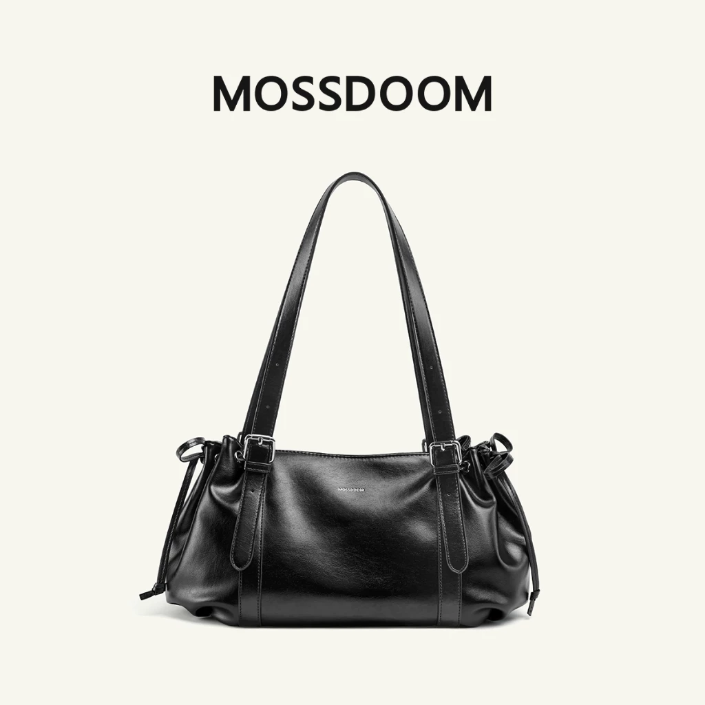 MOSSDOOM Lyva Bag กระเป๋าสะพายไหล่ทรงโฮโบ ใบใหญ่ หนังสัมผัสนุ่ม จุของได้เยอะ ดีไซน์เรียบหรู แมตช์ทุกลุค