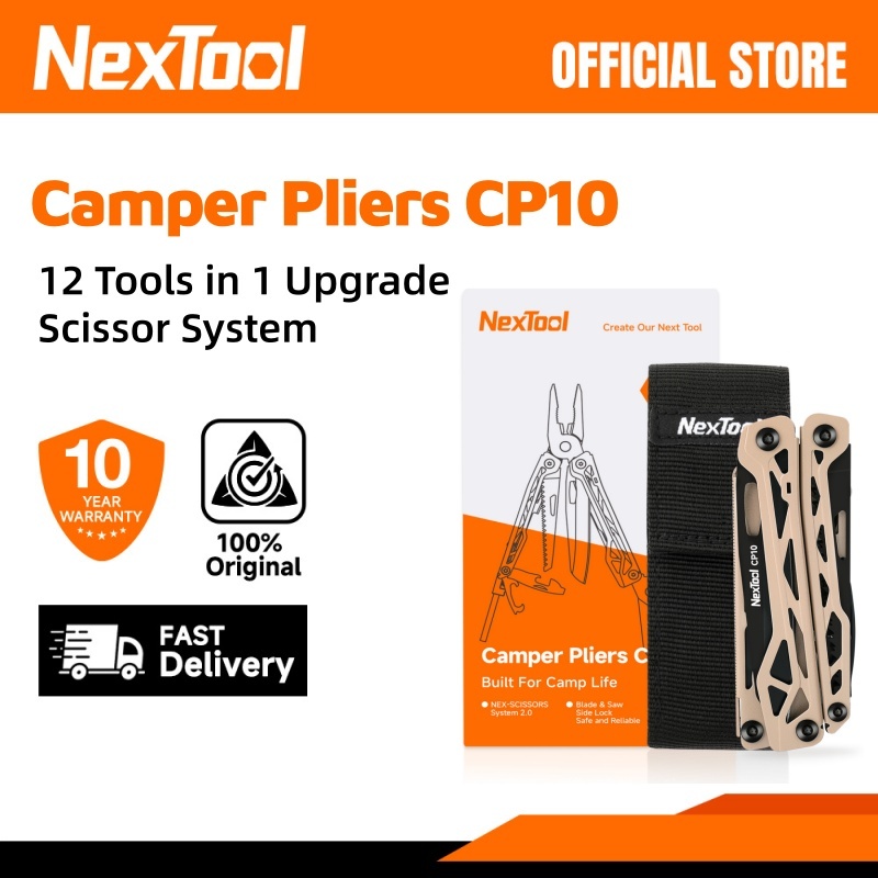 Nextool Camper คีม CP10 เครื่องมือมัลติฟังก์ชั่น 12-in-1 Home คีมสแตนเลสกลางแจ้ง NE20425