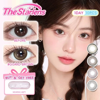 starlens คอนแทคเลนส์รายวัน 10 ชิ้น soft Eyes Wearing สีน้ําตาล/ดํา Grade0.0-8.0 DIA14.5 บิ๊กอาย contact lens
