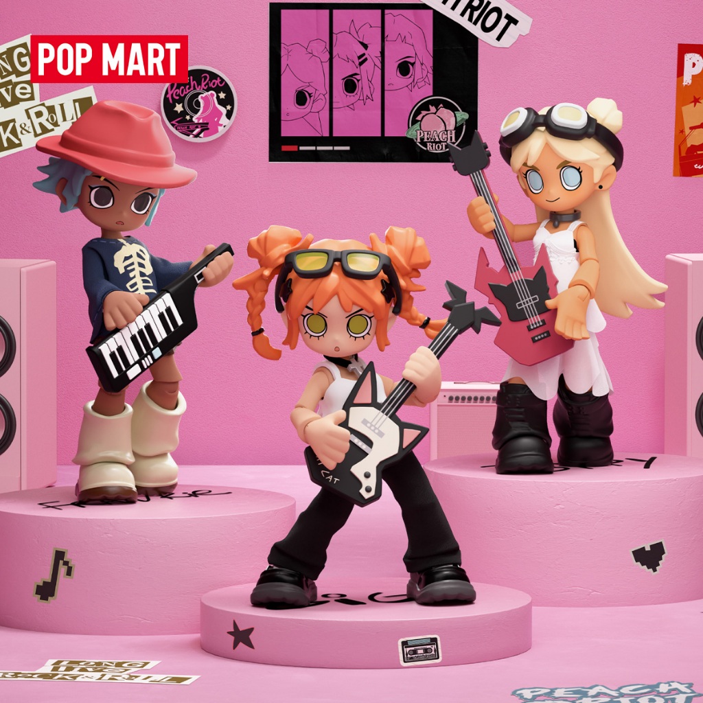 POP MART Peach Riot Carry the Music Series Block Pendant（whole set）