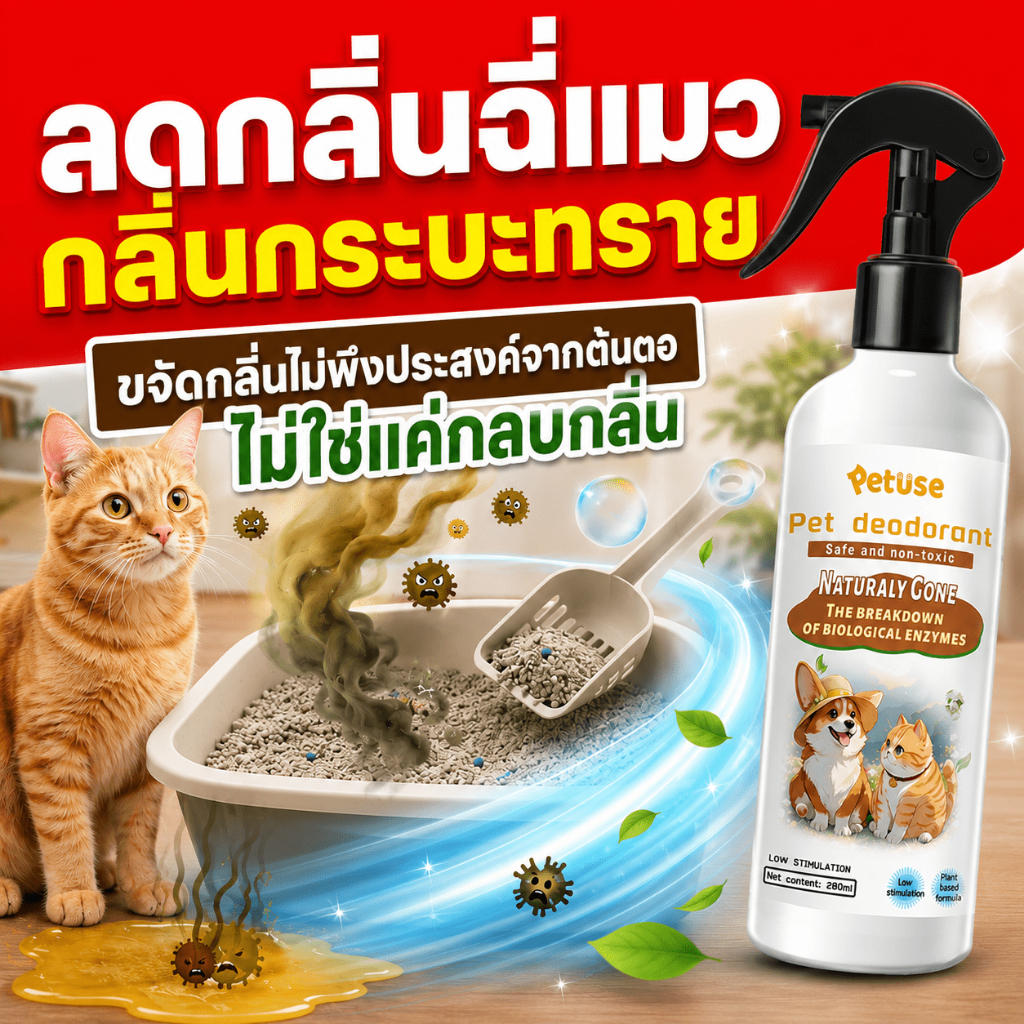 🐱กลิ่นไม่ย้อนกลับหลังแห้ง🐶 SA สเปรย์ดับกลิ่นฉี่แมว ดับกลิ่นทรายแมว ซื้อ 2 แถม 1丨ซื้อ 3 แถม 2