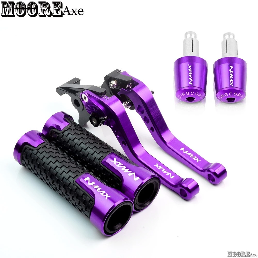 Mooreaxe อุปกรณ์เสริมสําหรับ Yamaha NMAX155 NMAX 150 125 V1 NMAX V2 V3 2015 - 2023 2025 รถจักรยานยนต์คลัทช์เบรคคันโยกพร้อมแฮนด์จับพร้อมชุดน้ําหนักปลายบาร์ YSTZ04 T1