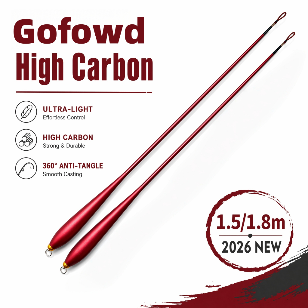 2026 Gofowd Summer เปิดตัวผลิตภัณฑ์ใหม่, 1.5/1.8 คันเบ็ดตกปลากุ้งคาร์บอนสูง คันตกกุ้ง