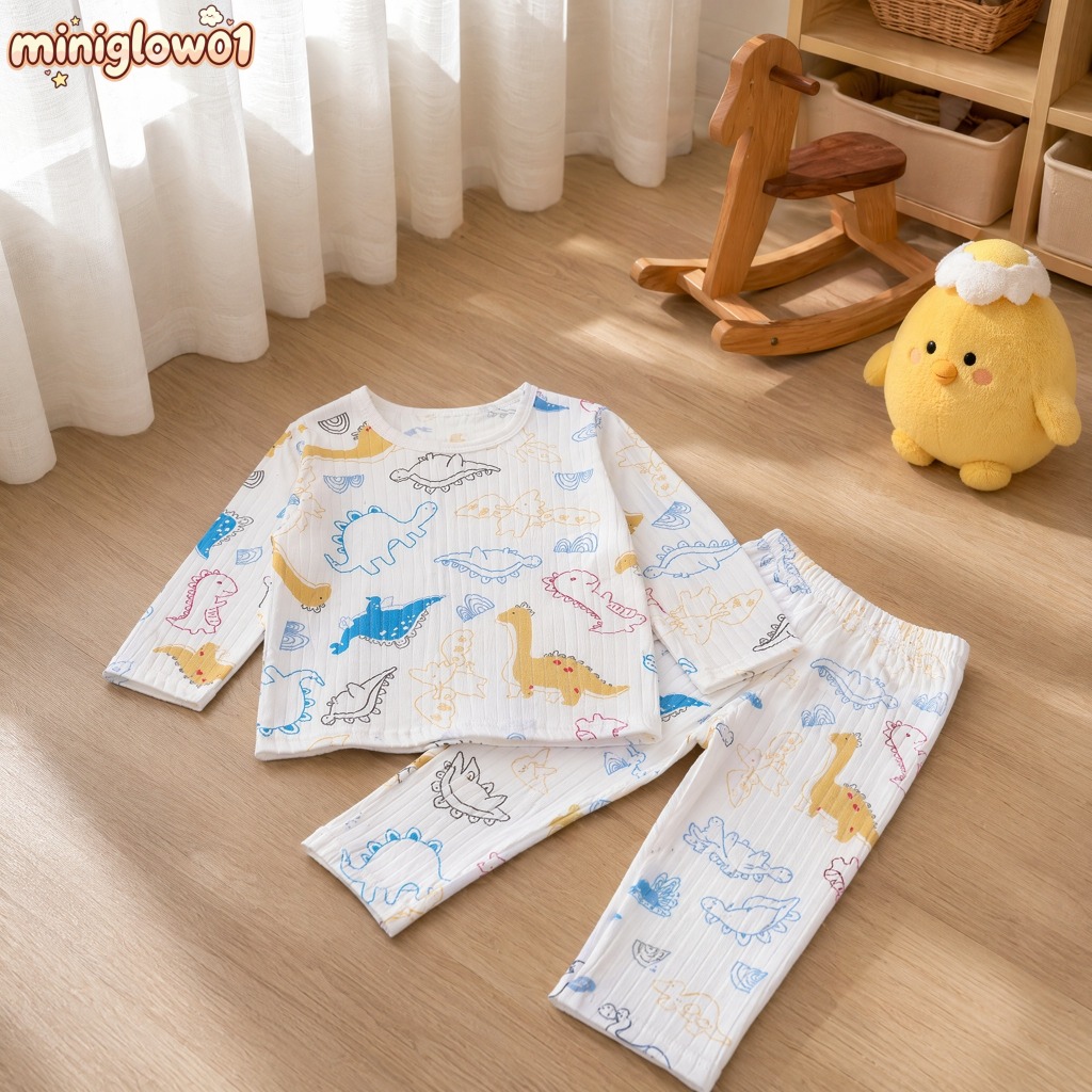 【พร้อมส่ง】【ชุดนอนเด็ก】ชุดนอนเด็กชายและเด็กหญิง ผ้าคอตตอน รูปที่ 8
