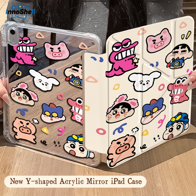 เคส iPad กระจกรูปตัว Y InnoShell ใช้ได้กับ Air6, Air7, Air8, Gen11 (A16), Gen10 (2022), Air4, Air5 (10.9 นิ้ว), Gen7/8/9 (10.2 นิ้ว) และ Pro 11 นิ้ว