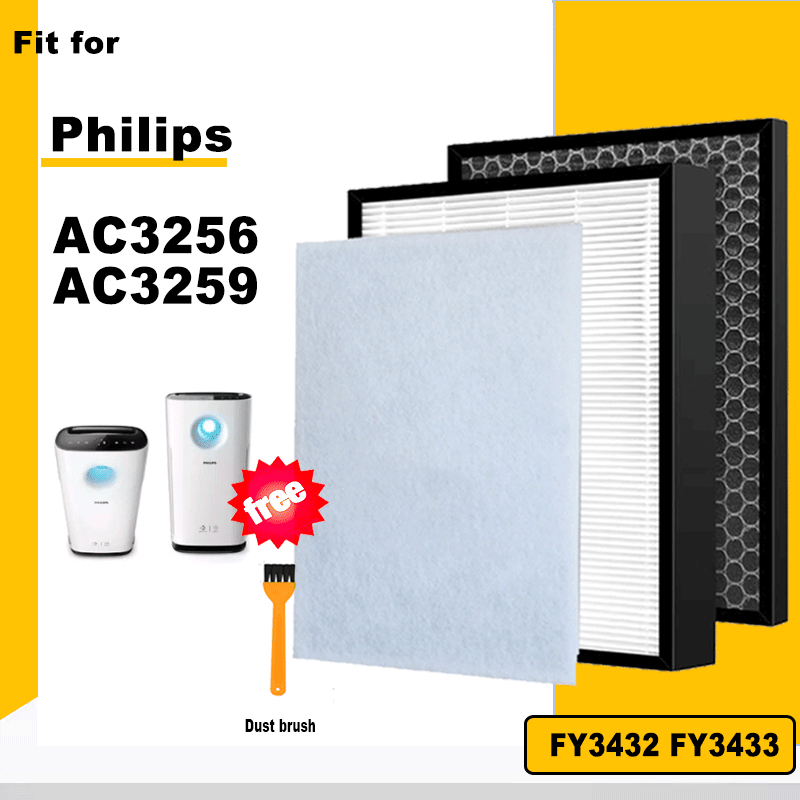 H13 ตัวกรองคาร์บอนที่เปิดใช้งาน Hepa FY3432 FY3433 สําหรับ Philips AC3256/20, AC3259/20 เครื่องฟอกอา