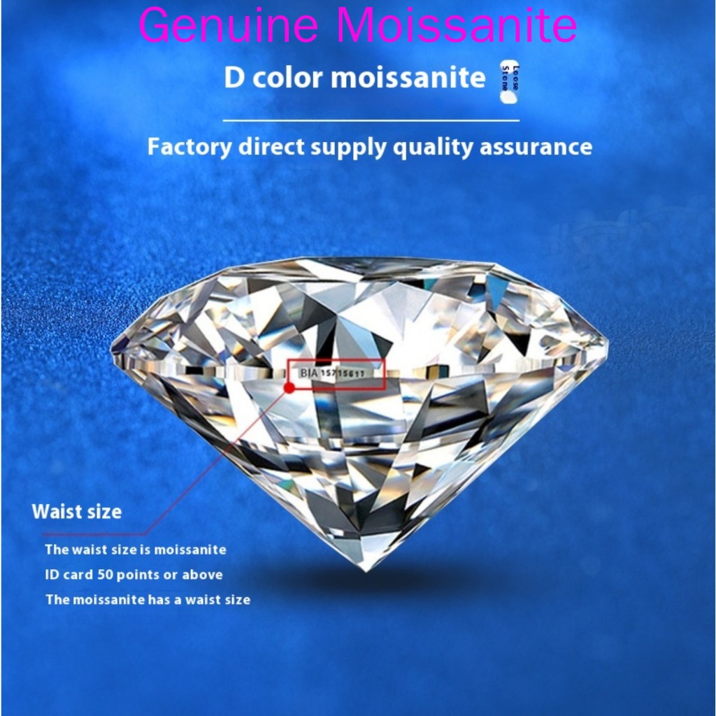 Moissanite Diamond 5-11 มม.D สี VVS พร้อมใบรับรอง Moissanite สามารถ Pass Diamond Tester Test เหมาะสํ