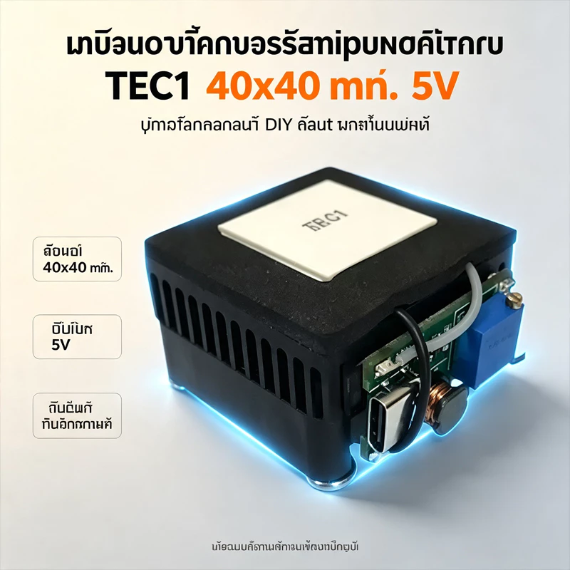 1 ชุด 40*40 มม.ชิปเครื่องทําความเย็นเซมิคอนดักเตอร์ SR-01 5V DIY Thermoelectric Cooler Peltier Elemente โมดูล