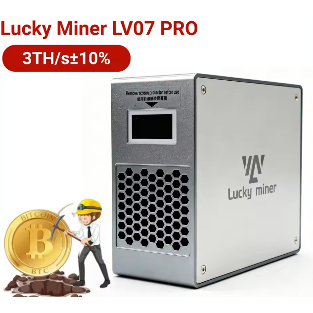 Lucky Miner LV07 Pro 3TH/s Bitcoin ASIC Miner SHA-256 50W พลังงานต่ํา Silent Home Mining WiFi
