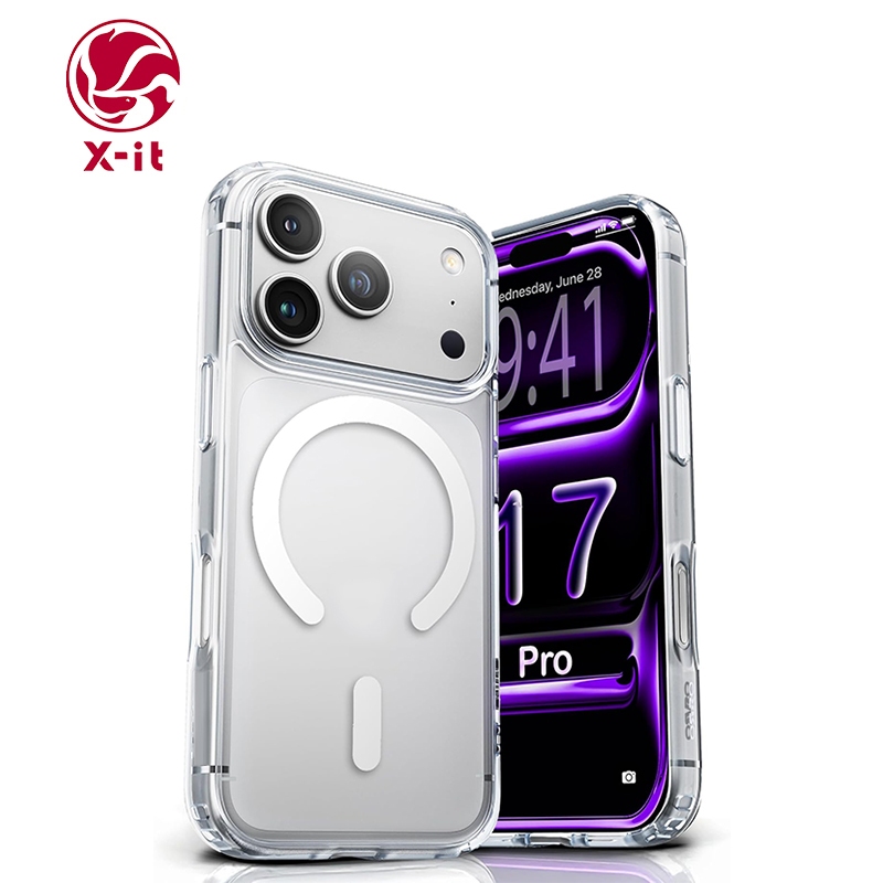 X-IT เคสใสสําหรับ iPhone 18 17 16 15 14 13 12 11 Pro Max, ด้านหลังแข็ง, ทนสีเหลือง - เสริมมุมกระแทกและฝาปิดยก