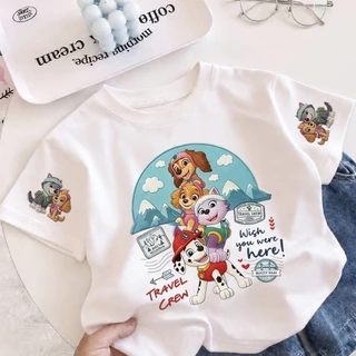 【จัดส่งภายใน 24 ชม.】เสื้อยืดเด็ก PAW Patrol ลายการ์ตูนยอดฮิต ผ้า Sorona สวมใส่สบาย เหมาะสำหรับเด็กผู้ชายและเด็กผู้หญิง