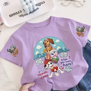 【จัดส่งภายใน 24 ชม.】เสื้อยืดเด็ก PAW Patrol ลายการ์ตูนยอดฮิต ผ้า Sorona สวมใส่สบาย เหมาะสำหรับเด็กผู้ชายและเด็กผู้หญิง