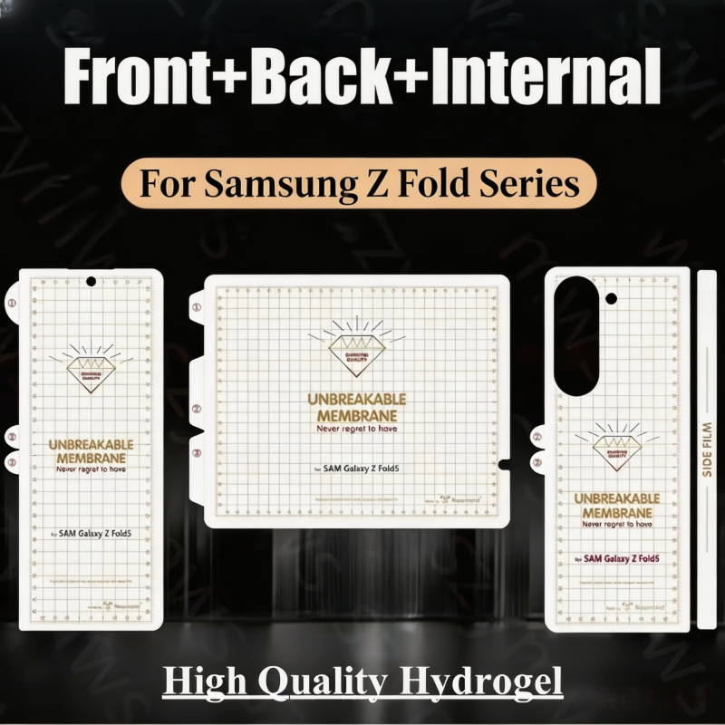 For SAMSUNG ฟิล์มไฮโดรเจลคุณภาพสูงสําหรับSamsung Galaxy Z Fold 8 7 6 5 4 3 ฝาครอบด้านหน้าป้องกันหน้าจอMatte Hydrogelฟิล์มสําหรับSamsung Glaxy Z Fold8 Fold7/6/5/4 5G