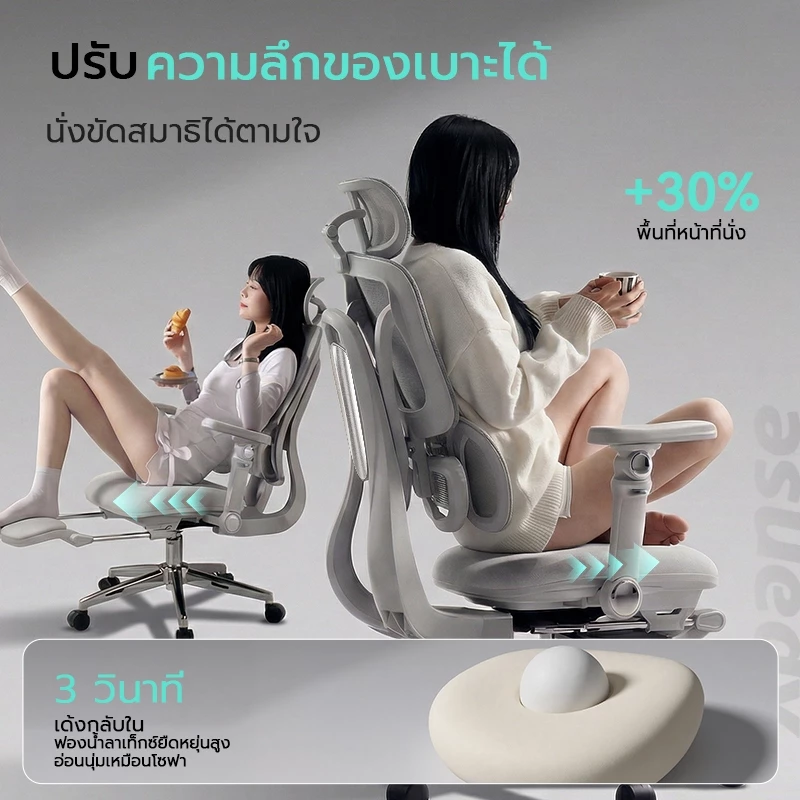 Xpanse T10 เก้าอี้สุขภาพ เก้าอี้ทำงาน	ที่วางแขนปรับได้ 7D ที่รองรับหลังแบบปรับได้ Ergonomic chair เบาะนั่งปรับระดับได้ เก้าอี้สำนักงาน thumbnail 9