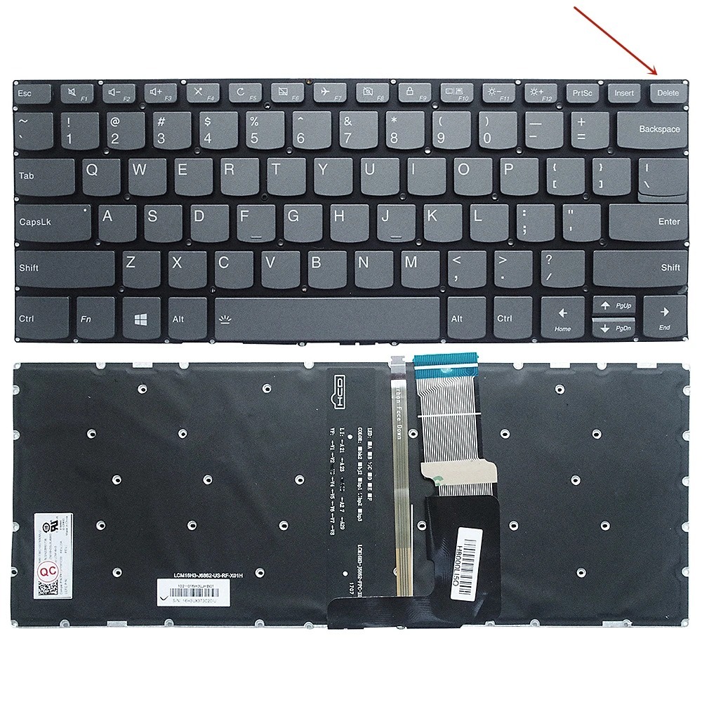 Lenovo Ideapad Yoga 520-14 Yoga 520-14IKB 81C8 YOGA520-14IKB Us แป้นพิมพ์แล็ปท็อป
