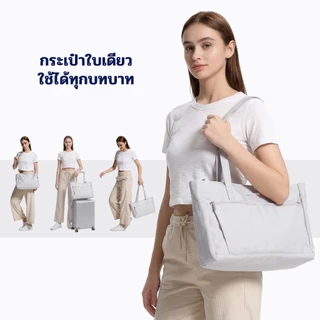 MURIOKI-Mystery กระเป๋าโน๊ตบุ๊ค 15.6 นิ้ว กระเป๋าไปทำงาน กระเป๋ามหาลัย ผู้หญิง สีดำ โท้ท G1013(41.5*12.5*28）