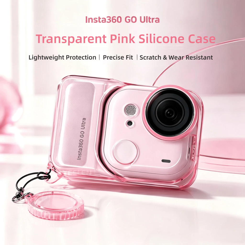 ใหม่สําหรับ Insta360 Go Ultra hello kitty TPU Clear เคสป้องกัน Anti-lost เชือกโปร่งใสฝาครอบเลนส์ป้องกันรอยขีดข่วนสําหรับ Insta360 Go Ultra
