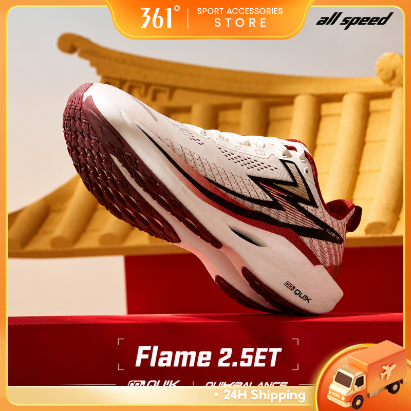 【จัดส่งในไทย】361 Degrees Flame 2.5 Et รองเท้าวิ่งชาย มาราธอน เรซซิ่ง ระบายอากาศได้ดี 672442207