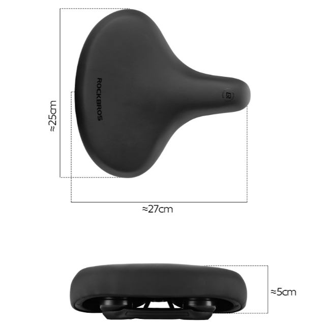 ROCKBROS อานจักรยาน PVC กันน้ํากันฝุ่นสบาย Shock-Absorbing จักรยานเสือภูเขาพับได้เบาะรองนั่งจักรยานอุปกรณ์เสริม — صورة 7