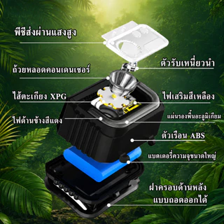 Warsun Si88 ไฟฉายคาดหัว USB-C เซ็นเซอร์ หมุนได้ 90° ไฟแดง แฟลช กันน้ำ สว่างมาก