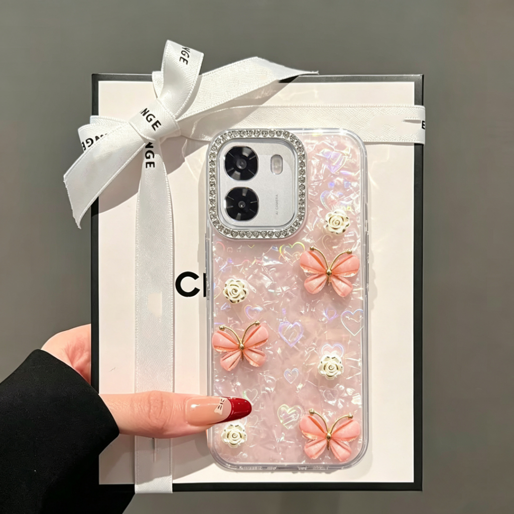 เคส OPPO A6 A5 A6T Pro 5G เคส OPPO A6S A6C A5 A6t A6 A6X 5G 4G ลวดลายเปลือกมันวาว เคสโทรศัพท์กันกระแทกกลิตเตอร์ลายหอย ลวดลายหัวใจออโรร่าพร้อมกรอบเลนส์เพชร เคสลายด้านสุดหรู