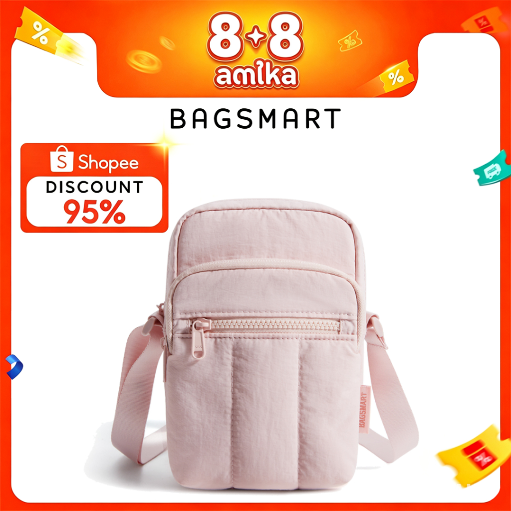 BAGSMART  Crossbody bag shoulder bag กระเป๋าโทรศัพท์ ถุงเก็บข้อมูลแบบพกพา กระเป๋าไหล่มือถือขนาดเล็ก