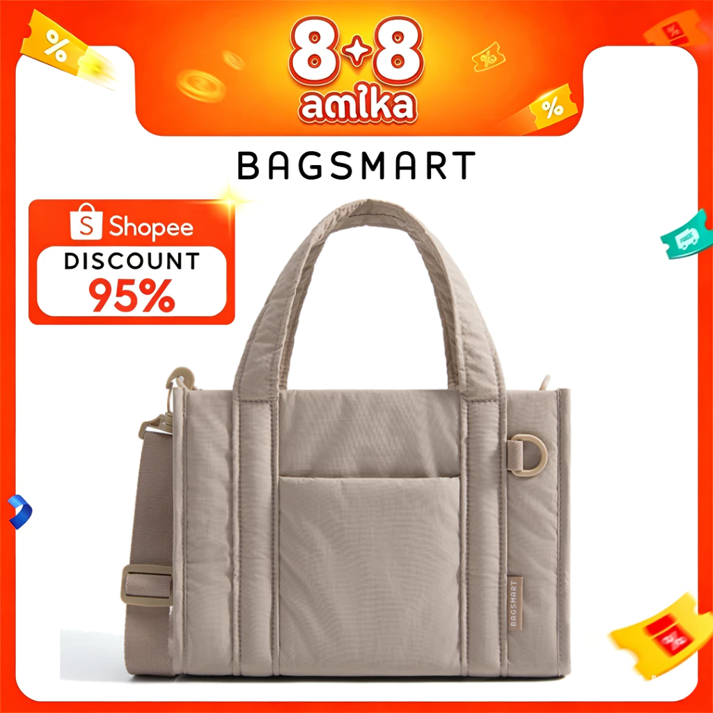 BAGSMART กระเป๋า Tote สำหรับผู้หญิงพร้อมกระเป๋าไหล่ซิป กระเป๋าถือ Crossbody ขนาดเล็กสำหรับผู้หญิงสำหรับการท่องเที่ยว