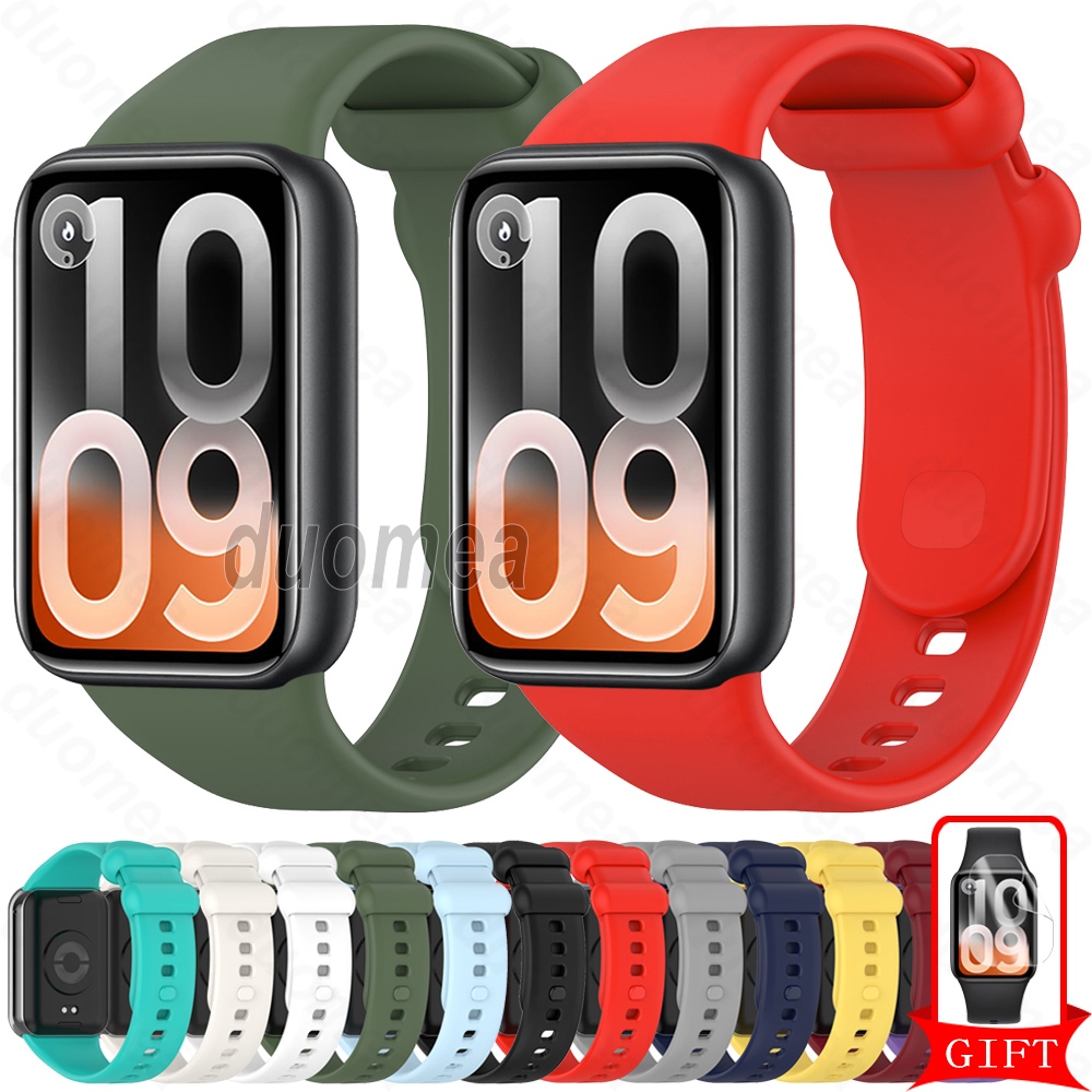 สายรัดข้อมือซิลิโคนสร้อยข้อมือสายรัดกีฬาห่วงอุปกรณ์เสริมสําหรับ Xiaomi Smart Band 10 9 8 Pro / Redmi Watch 6 Active Lite 5 4