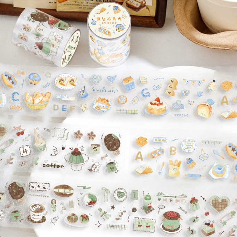 เทป PET ไดคัทกลิตเตอร์ 50mm × 2m ลายขนมหวานและเบเกอรี 2 ลาย Flo gogo