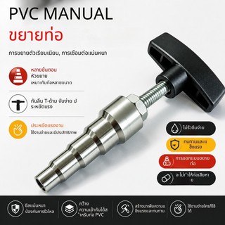 เครื่องขยายท่ออลูมิเนียมพลาสติก ที่จับรูปตัว T ขนาด 16-25 มม. คีมขยายท่อแบบมือ สําหรับท่อ PVC PPR ทำงานในพื้นที่แคบ
