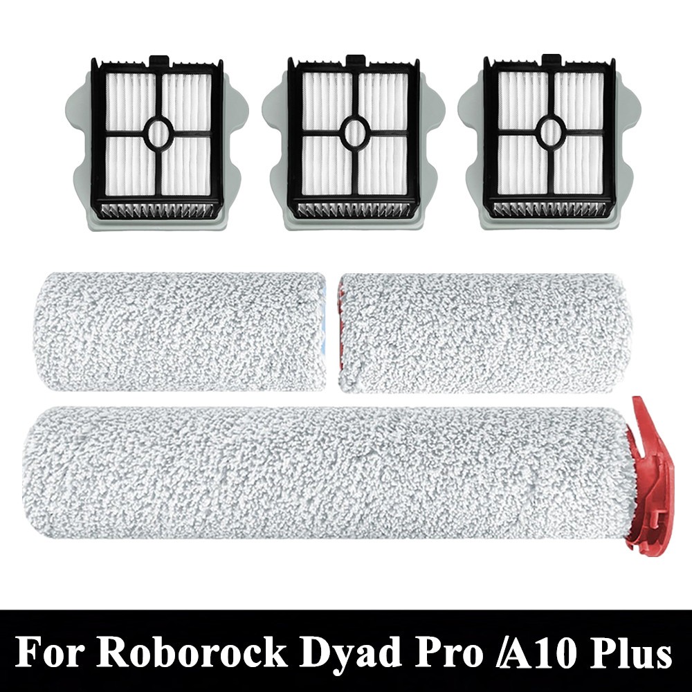 เปลี่ยนสําหรับ Roborock Dyad Pro / Dyad Pro Combo / WD2H1A / A10 Ultra Soft Brush Roller HEPA Filter อุปกรณ์เสริม